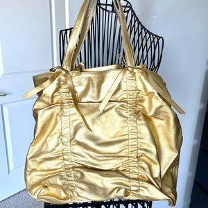 DKNY Gold Metallic Tote Bag